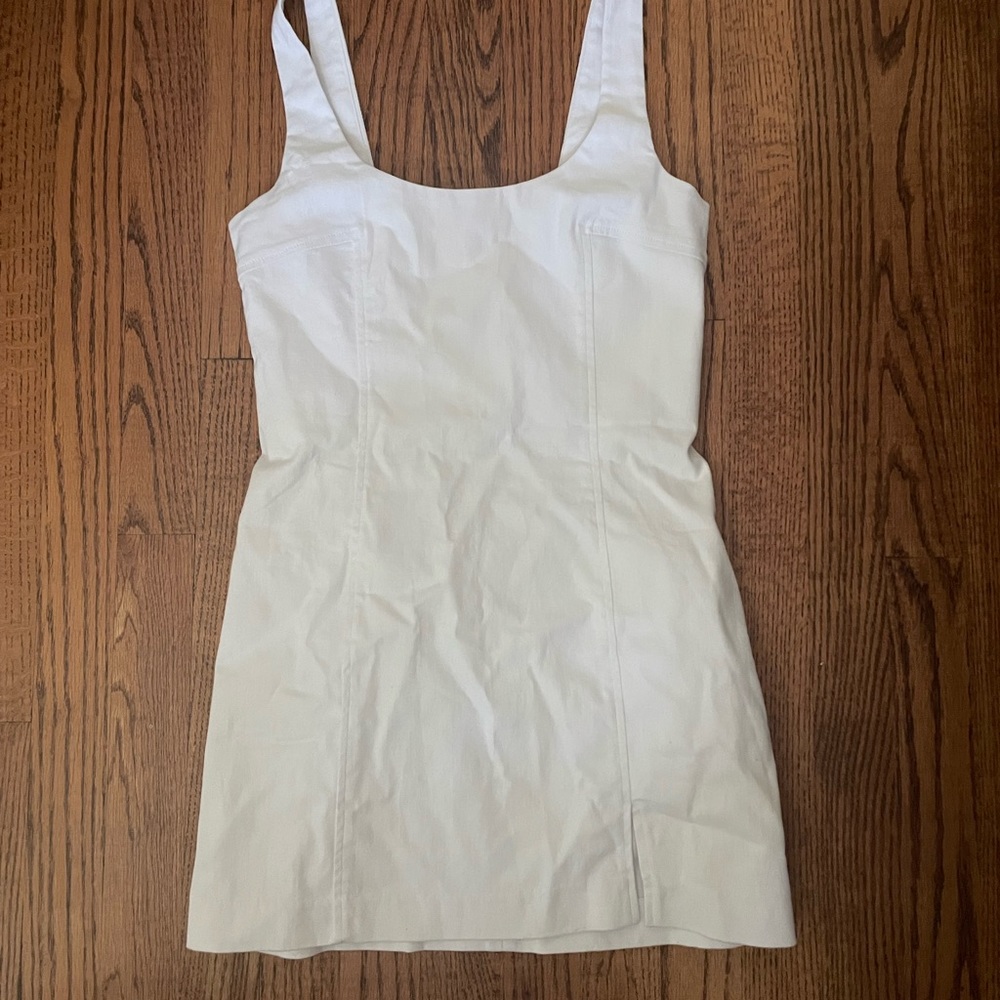 White Jean mini dress